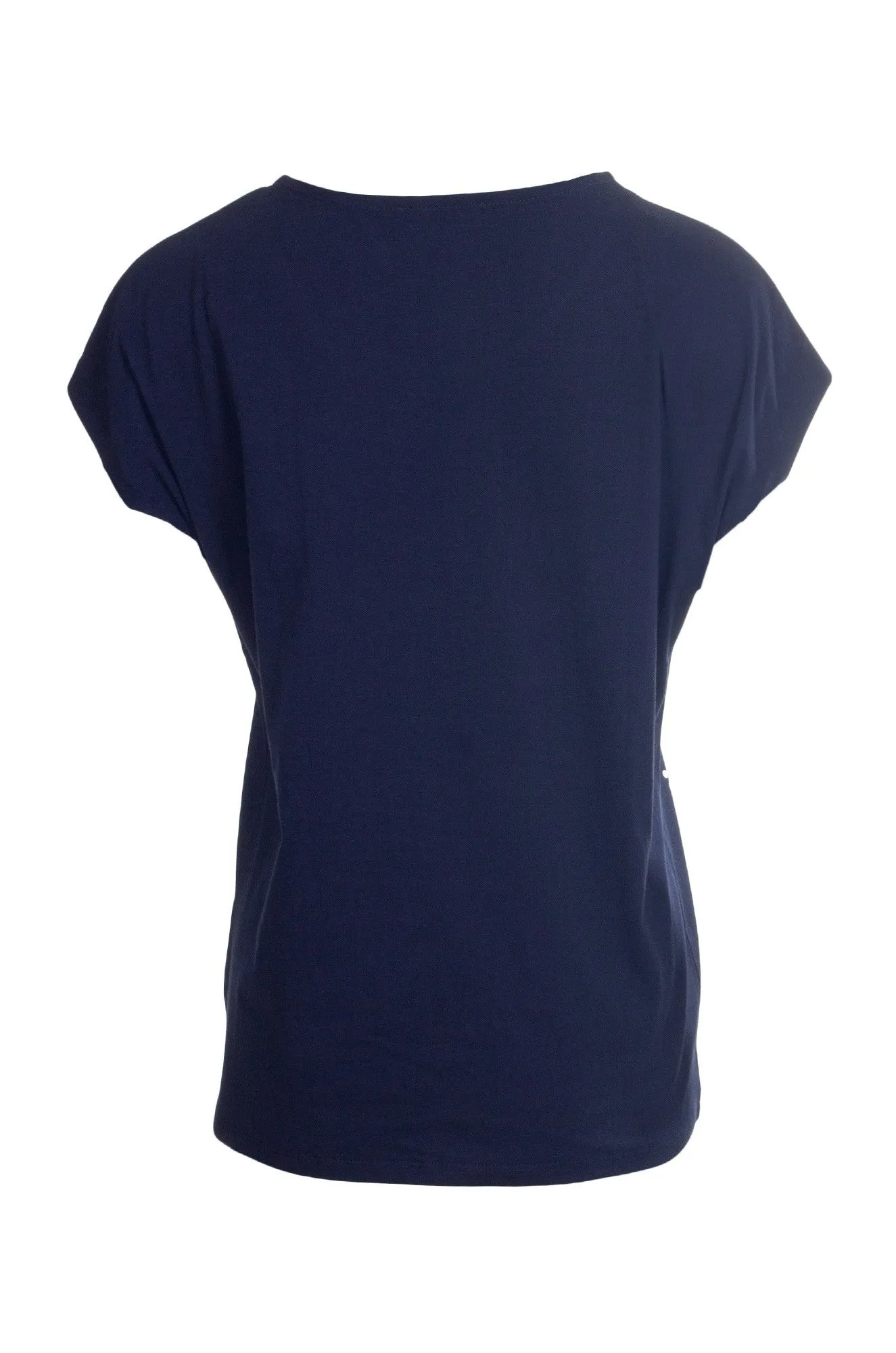 100% Cotton Top with Sequins | NAVY | 4521A1 Neo Mode Comfortable fit