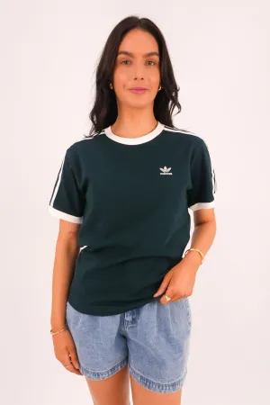 3 Stripe Tee Green TearResistant Fabric