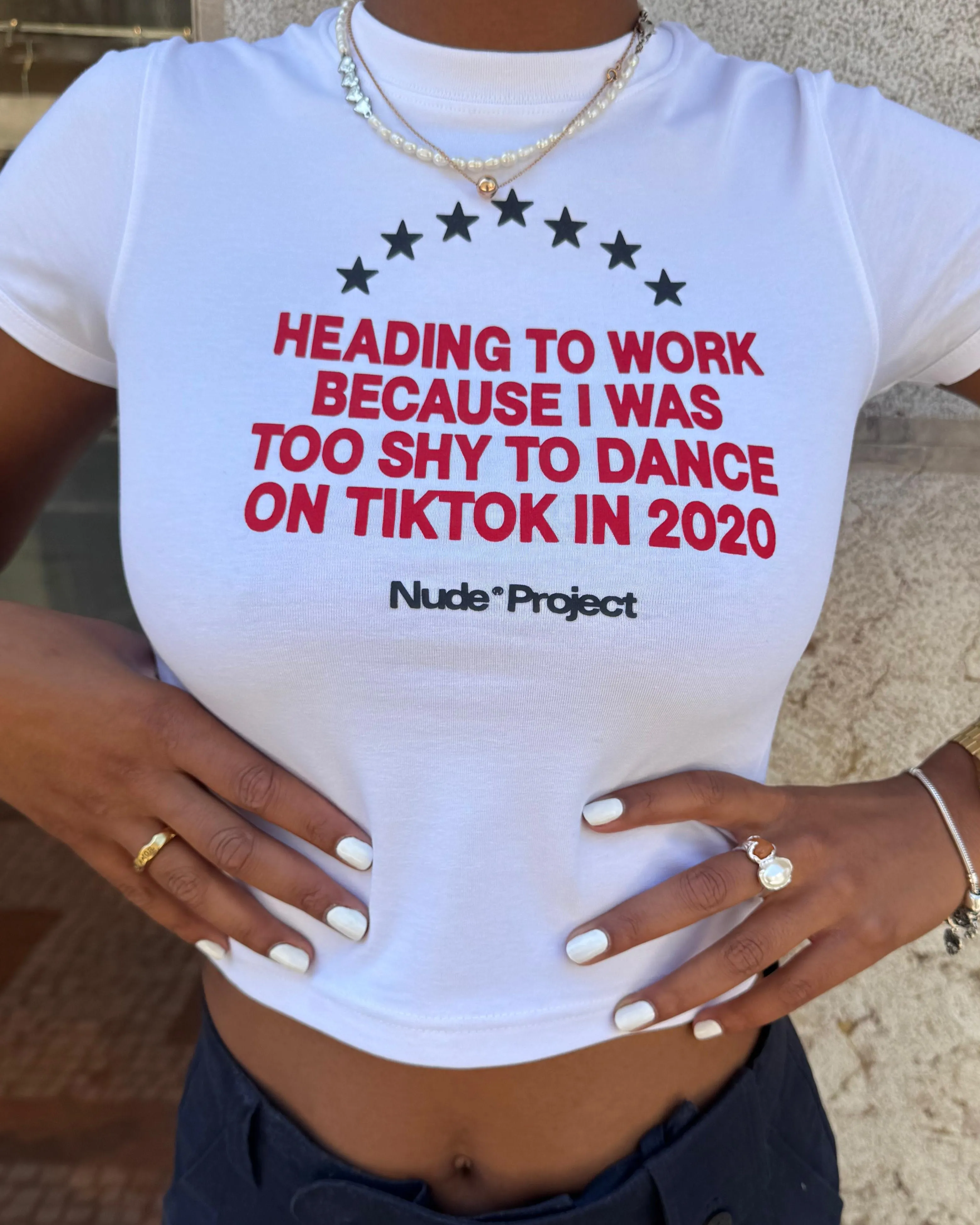 StaticResistant Light Layer 9-5 Baby Tee White