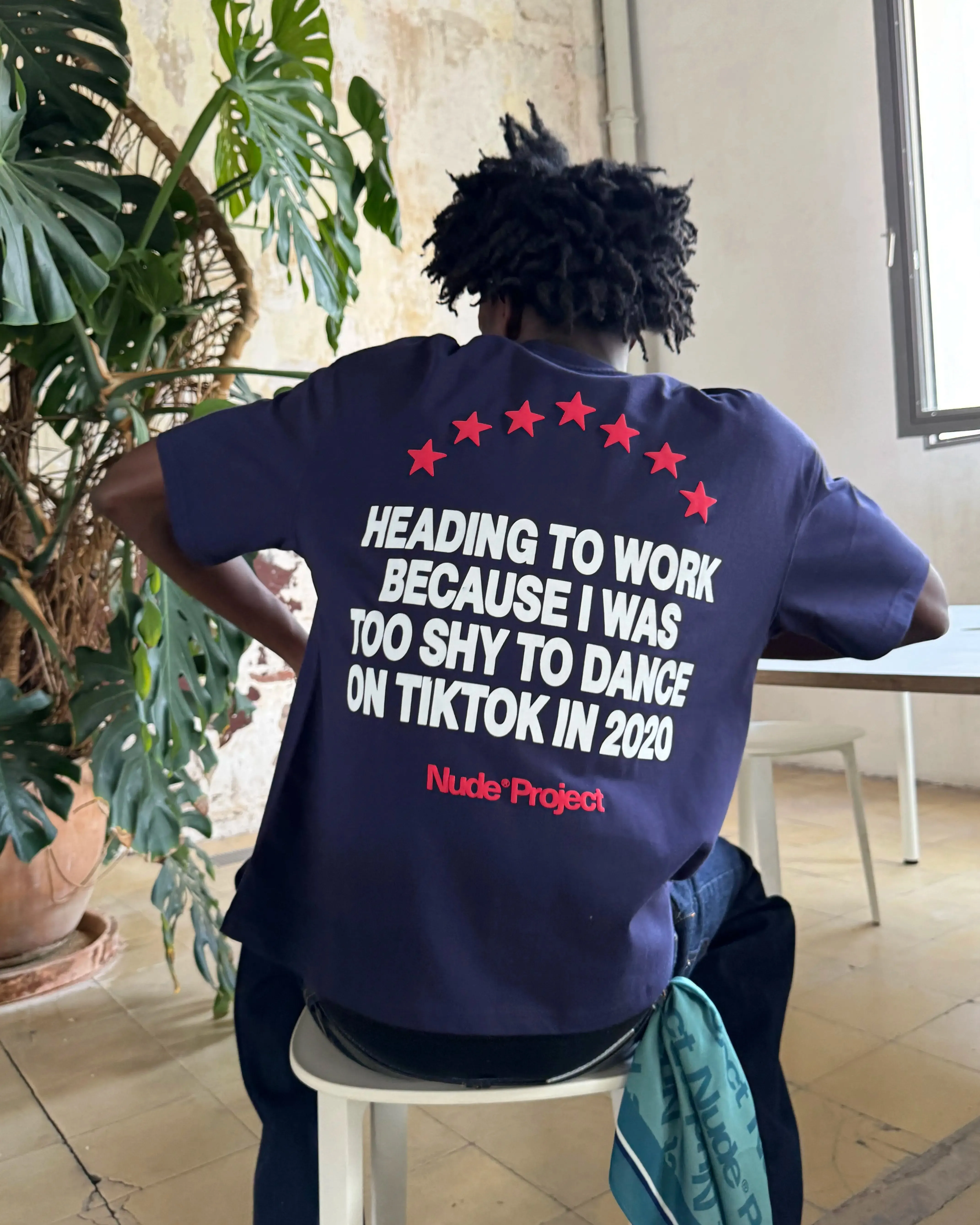 slow life SmoothGripFastenings 9-5 Tee Navy