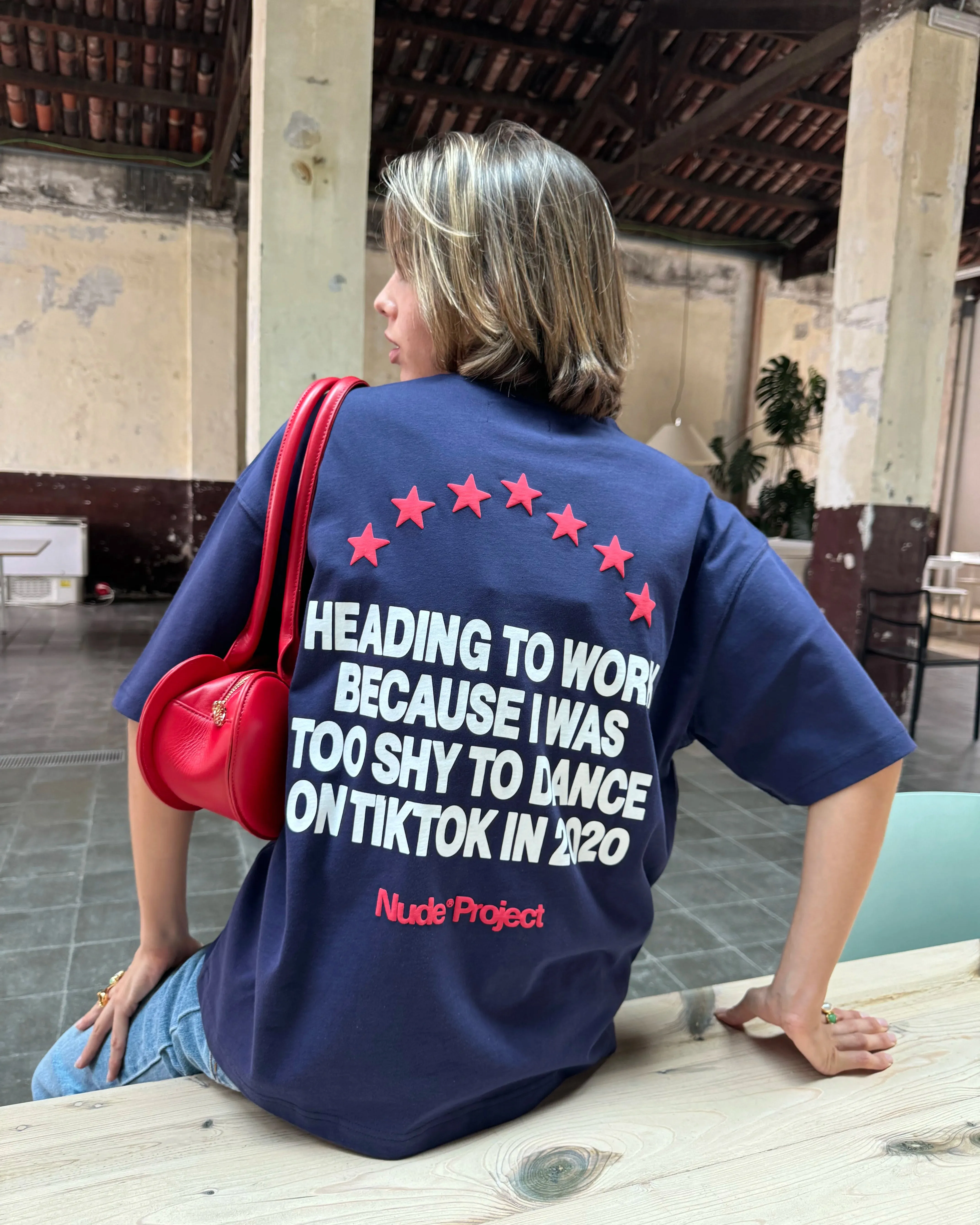 9-5 Tee Navy Hygienic Finish Chic Accessory