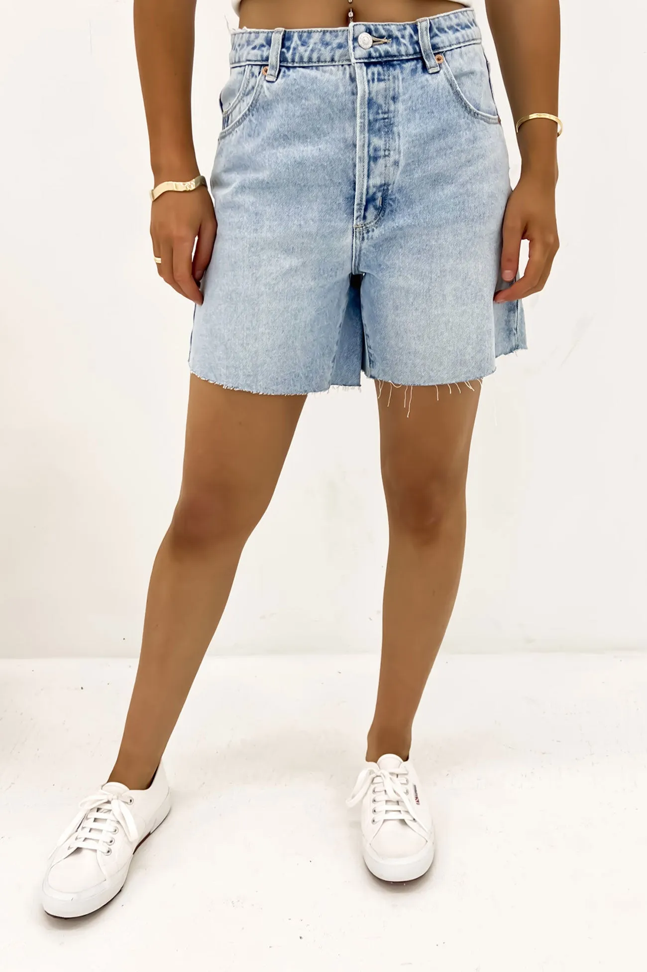 90's Relaxed Short Longreach Fashionable Look Slim Fit Wear
