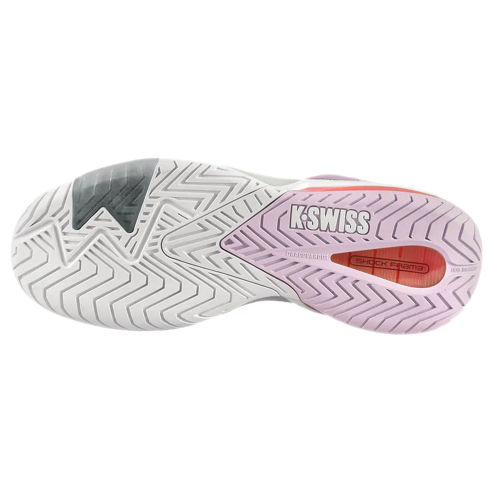 slim fit Abrasion resistant K-Swiss Women's Ultrashot 4 - White/Orchid Petal