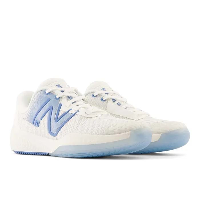 Womens New Balance FuelCell 996V5 in White/Blue fitness accessories short - distance running footwear