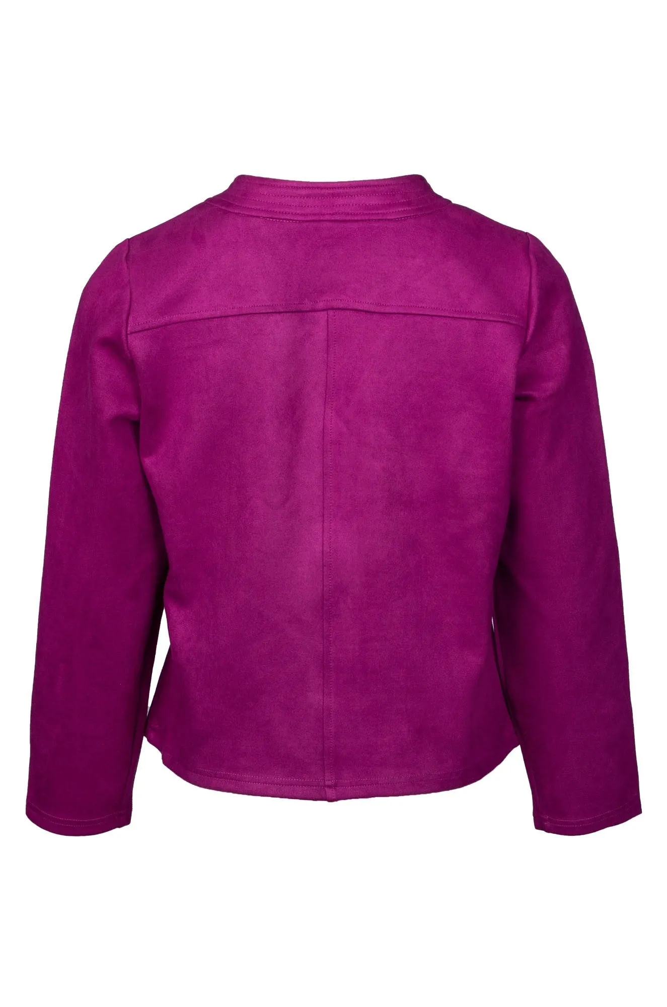 All Day Fit Suede Look Jacket | MAGENTA | 4062B1