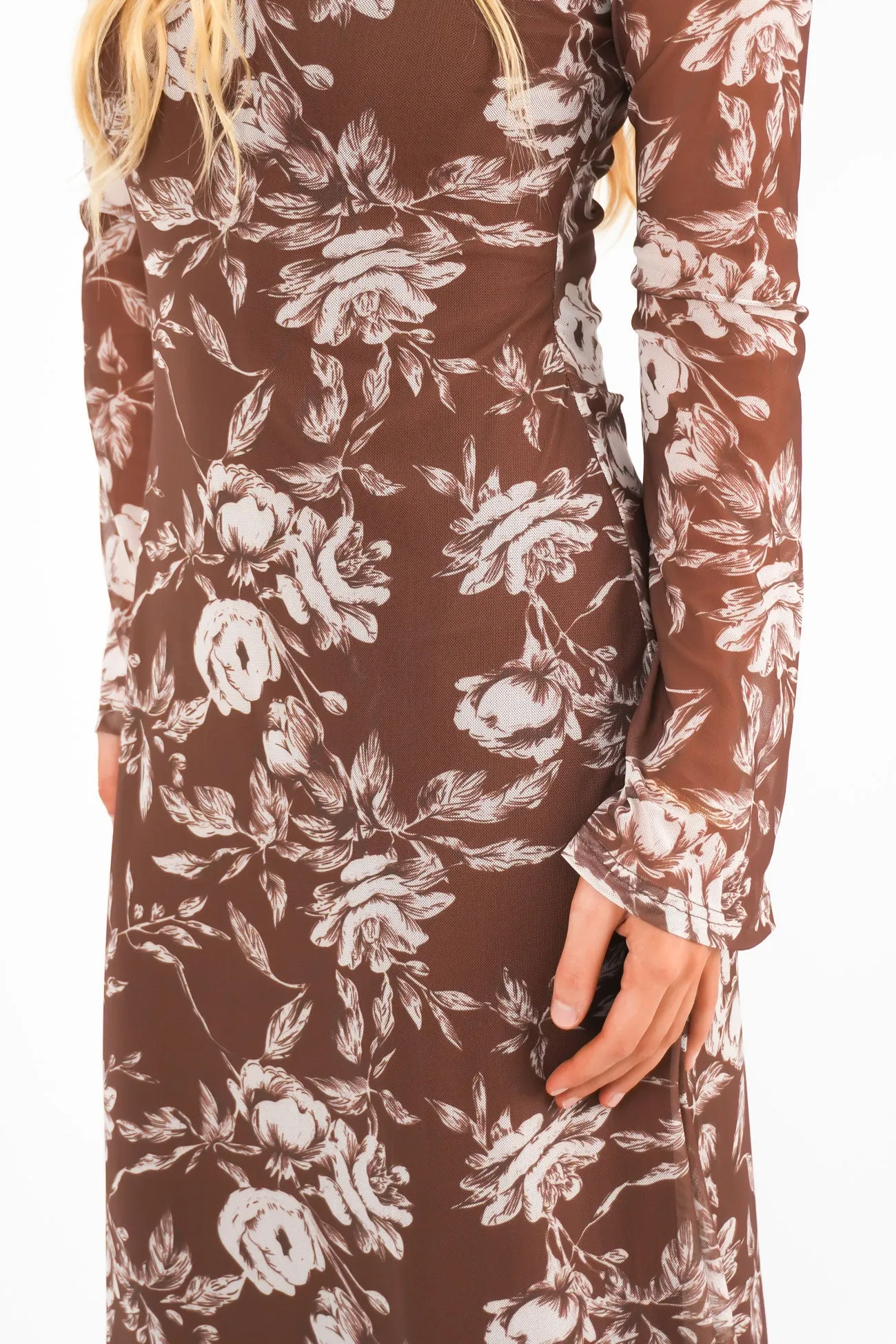 Achsah Maxi Dress Brown Neutral Base Occasion Ready