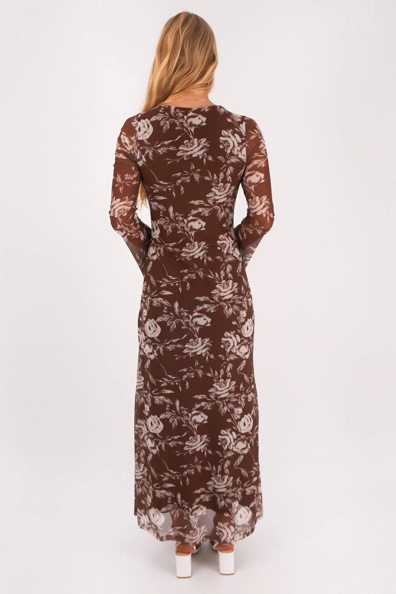 Date Ready Achsah Maxi Dress Brown