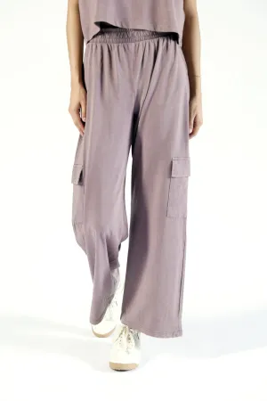 ACID WASH CARGO TROUSERS Reinforced Stitching Chilly Weather