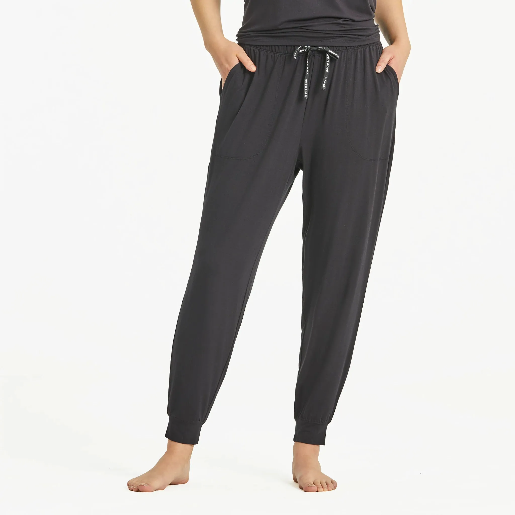 Women's Solid Lightweight Sleep Jogger Sporty Vibe
