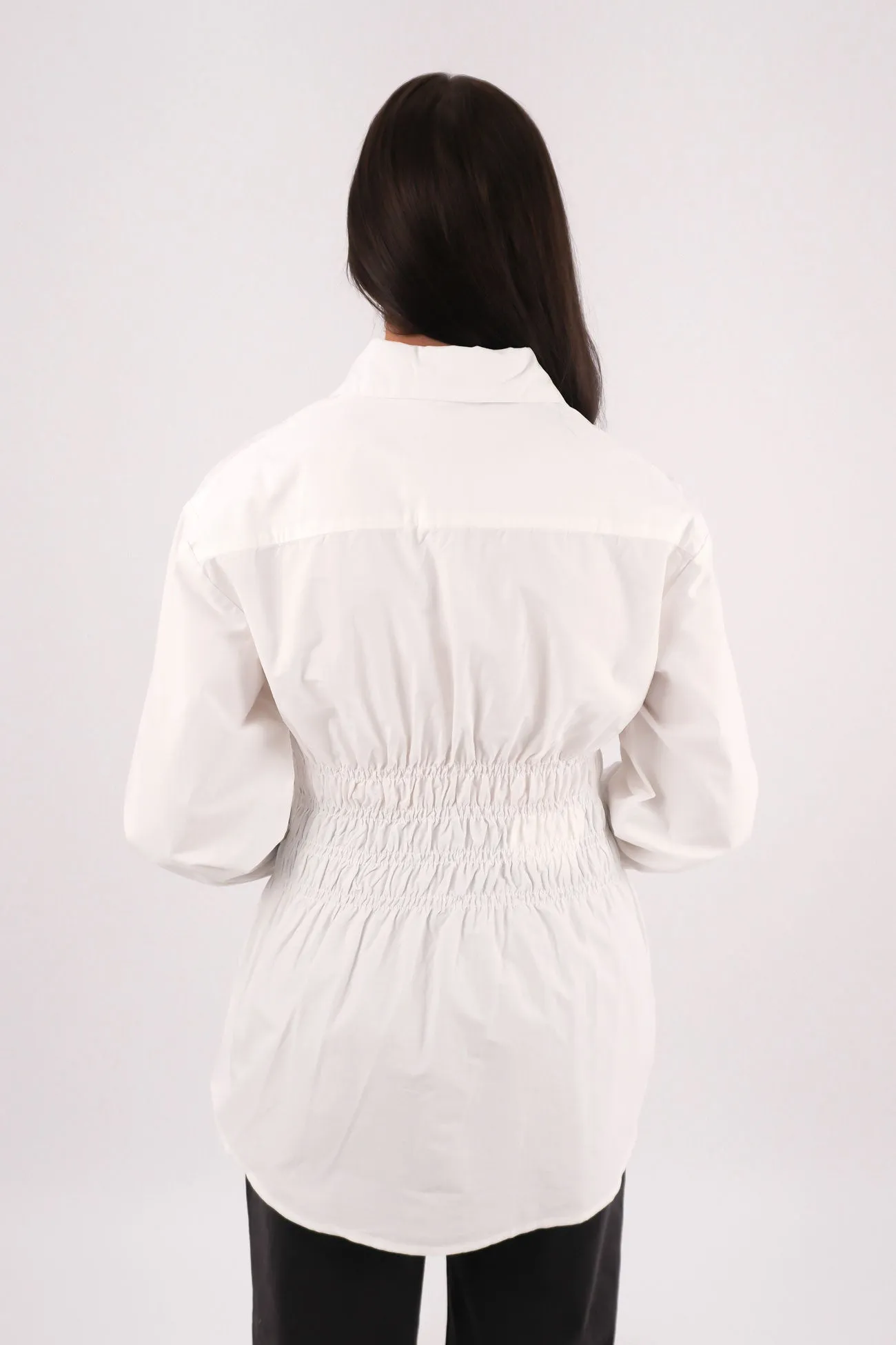 Preppy Playful Vibes Aman Shirt Vintage White