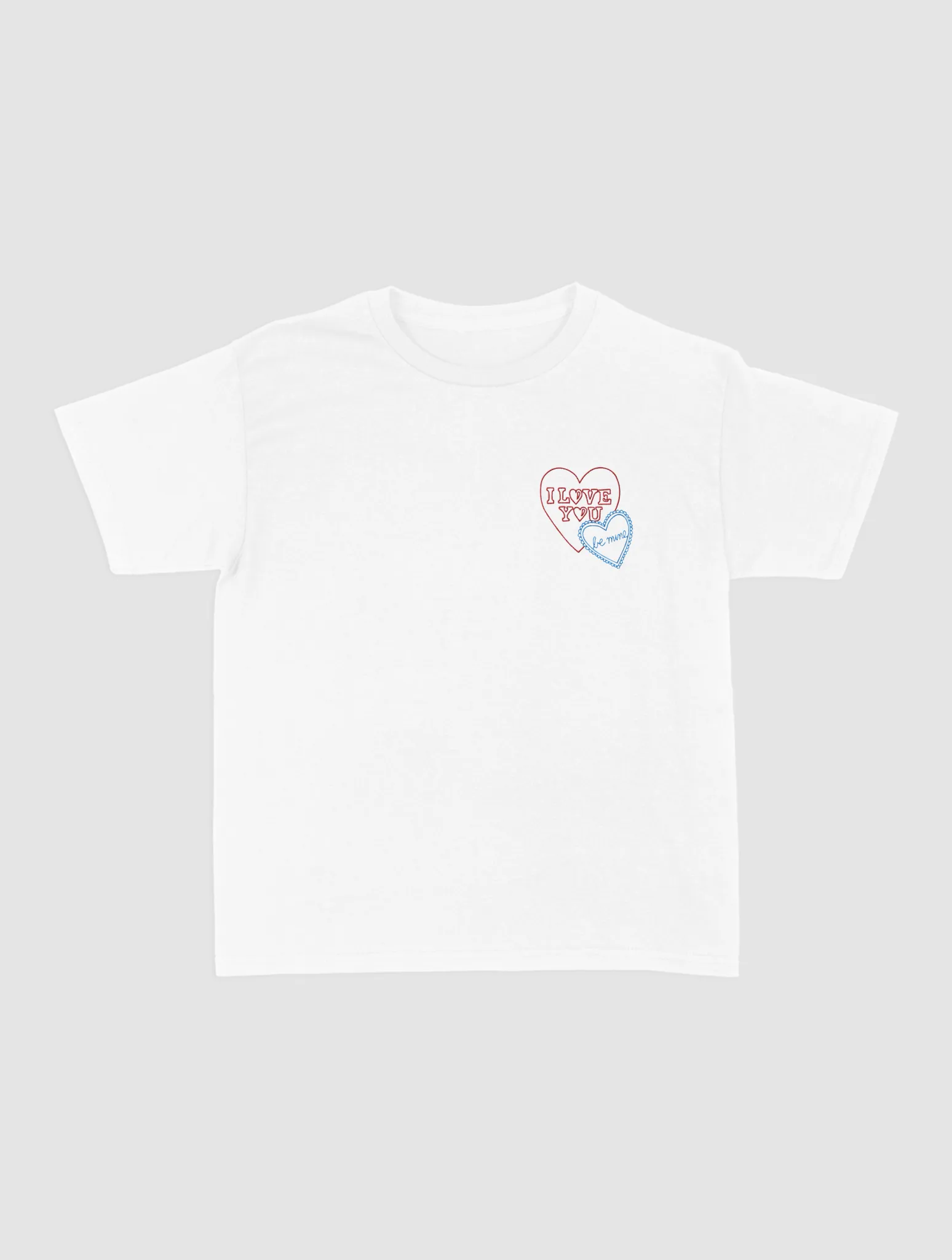 i love you embroidered baby tee NonIronTechnology