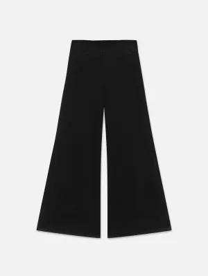 StaticResistantMaterial Skinny Fit The Jetset Wide Leg -- Sheen Noir