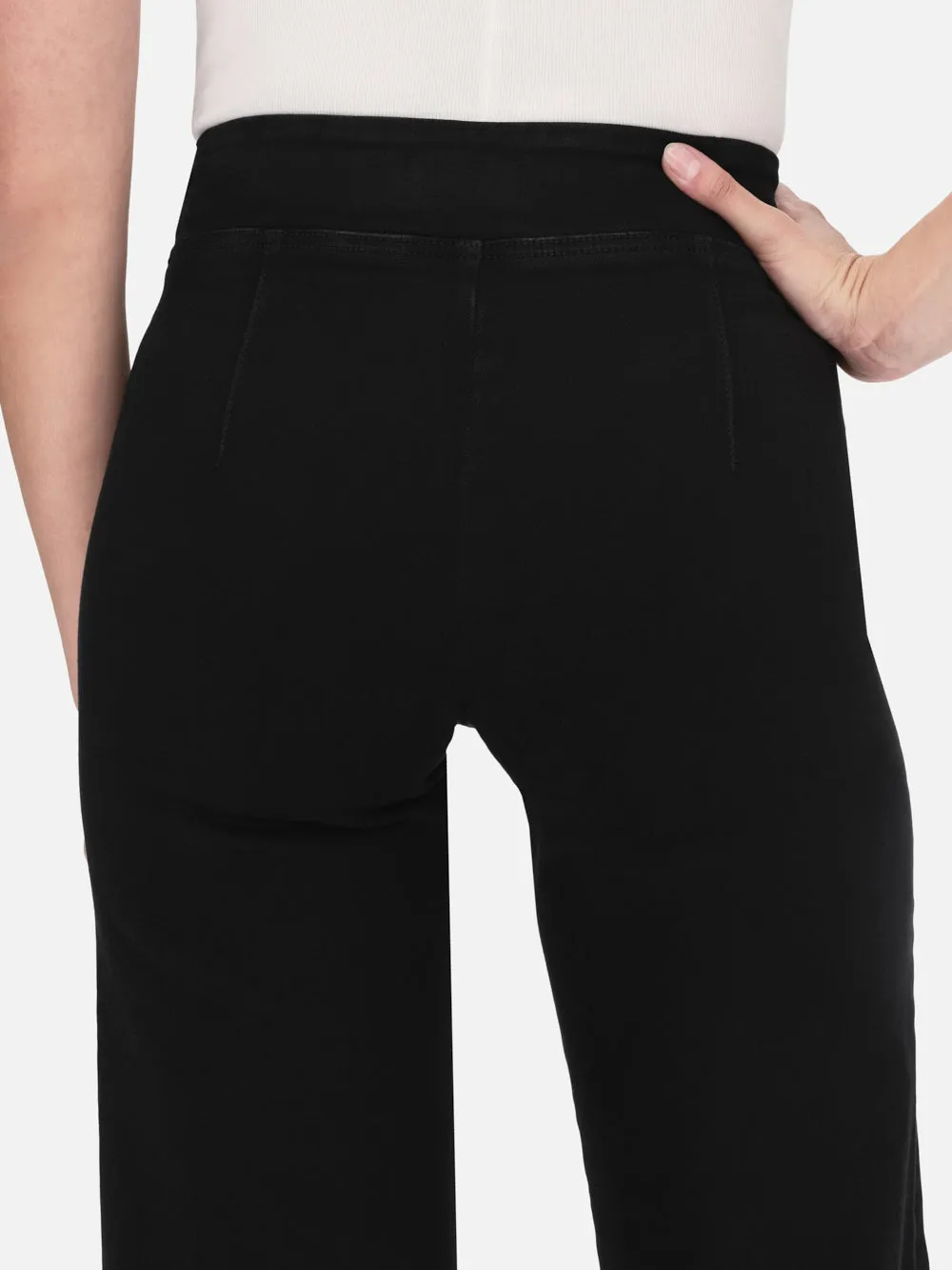 The Jetset Wide Leg -- Sheen Noir Stylish Cut NonSlipInnerGrip