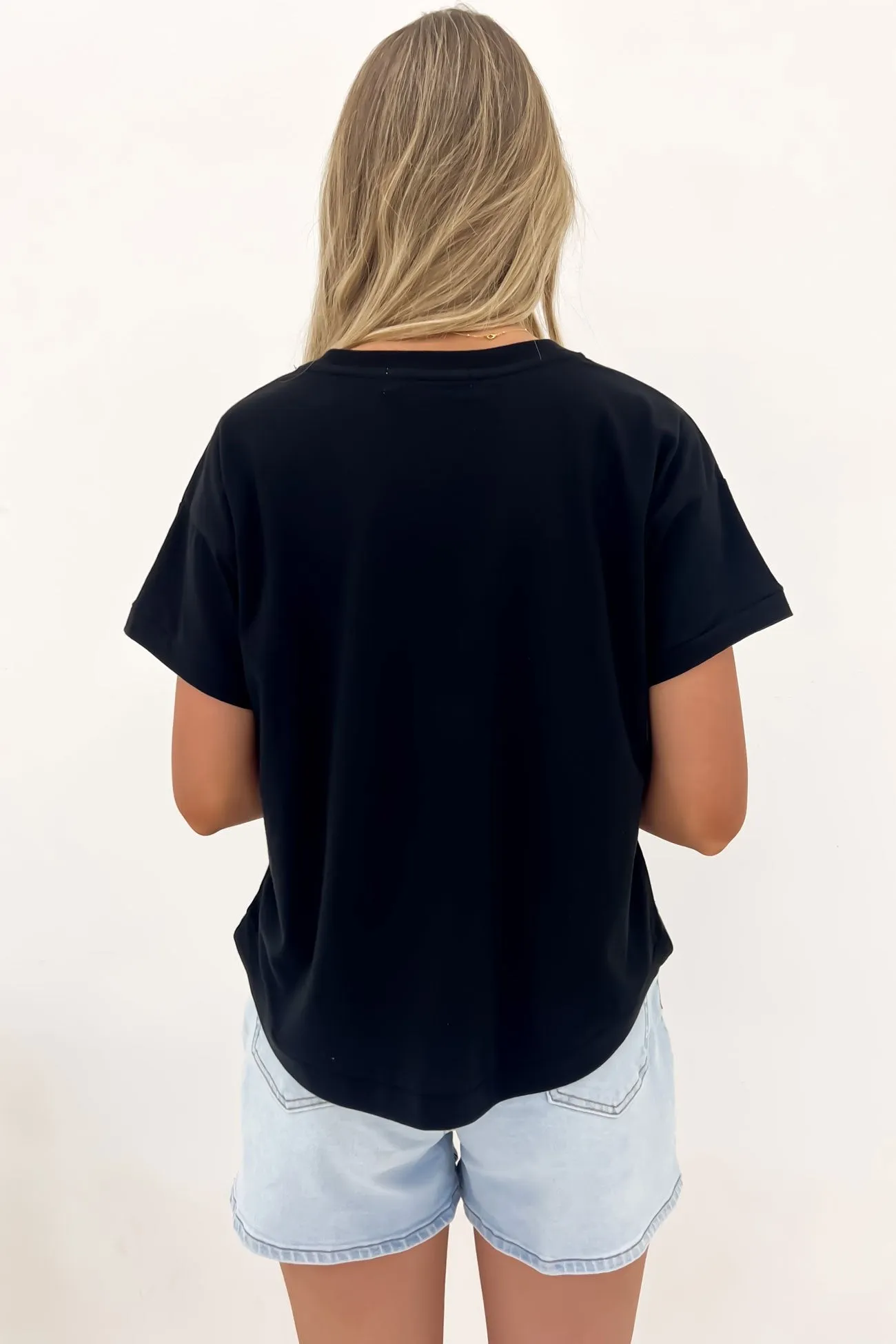 Heather Jersey Material Washable Habitat Tee Black