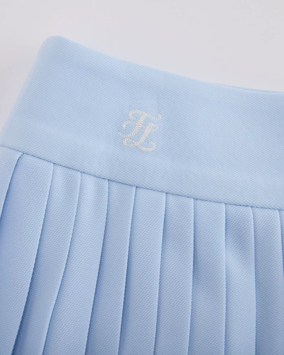 Comfort Wear Crisp Fit Pique pleated skirt - Light Blue