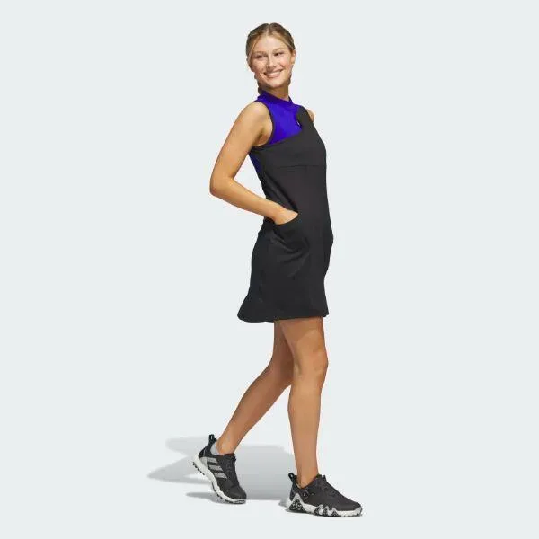 Charming Fit Sheer Light ADIDAS ULTIMATE365 TOUR COLORBLOCKED GOLF DRESS - BLACK