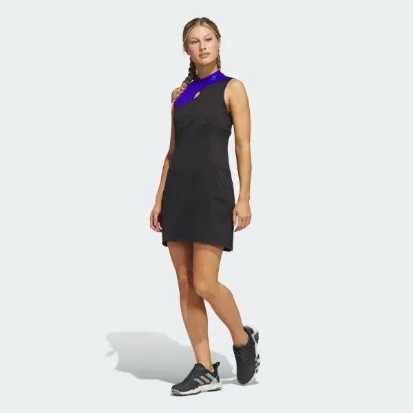 ADIDAS ULTIMATE365 TOUR COLORBLOCKED GOLF DRESS - BLACK Nature Bloom