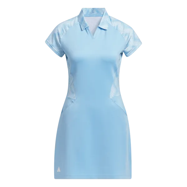 Adidas Women's Ultimate365 Short Sleeve Dress - Blue Smooth Detail