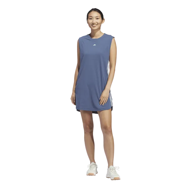 Trendy Comfort Frayed-Edge Adidas Women's Ultimate365 TWISTKNIT Dress - Blue