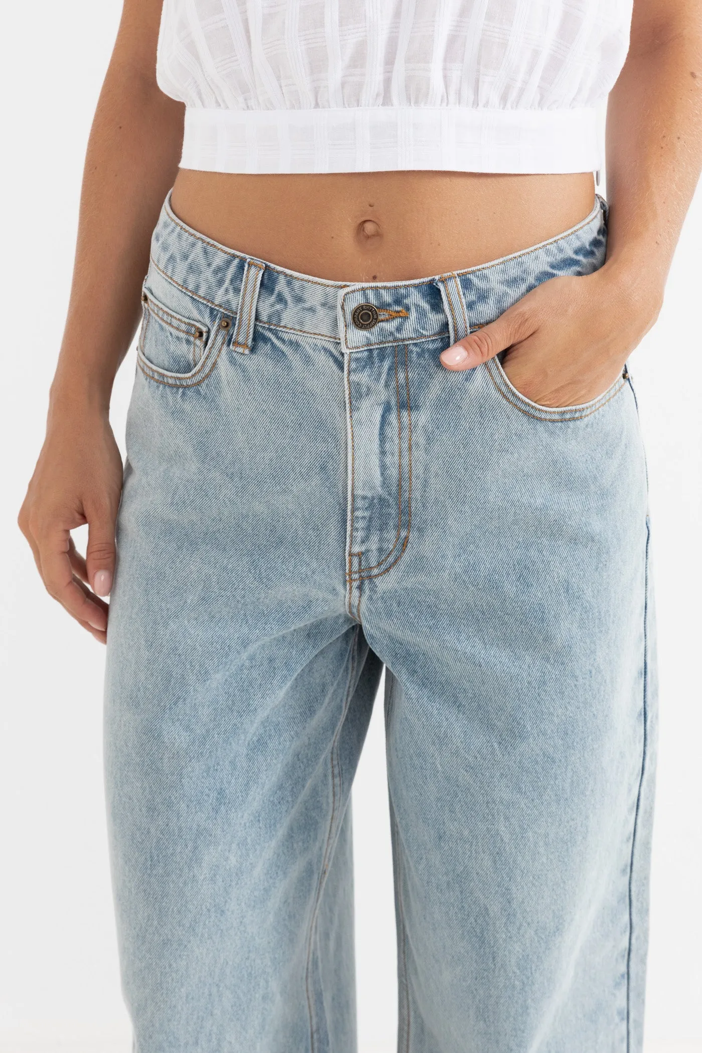 Boyfriend Jean Blue Wash Layered Look