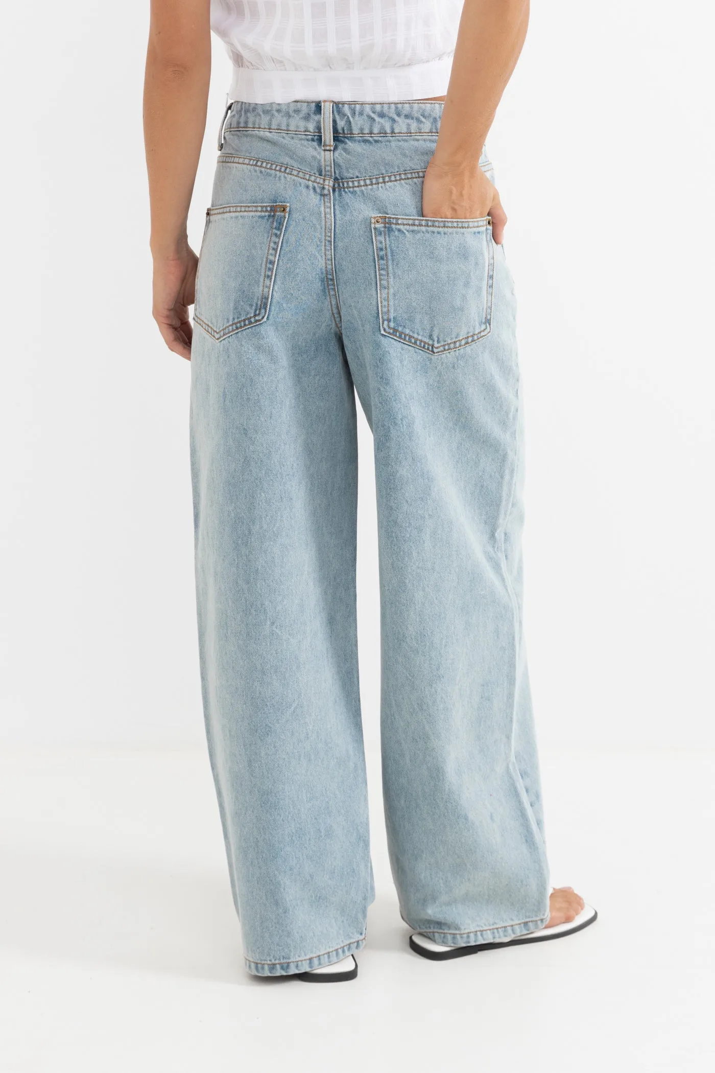 Boyfriend Jean Blue Wash Fit Control AntiSlipWaistband