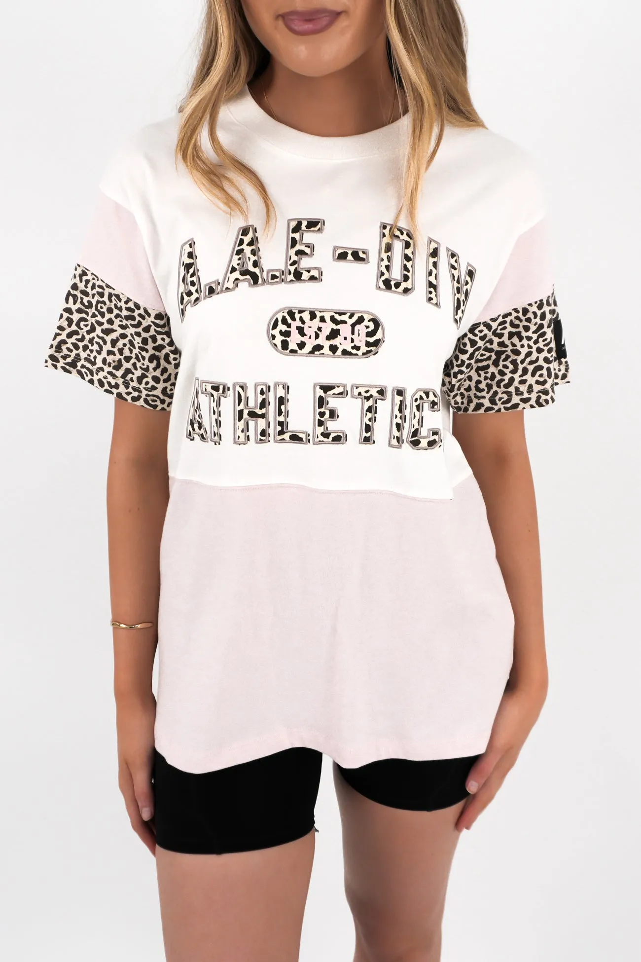 Unisex Core Nico Panel Relaxed Tee Vintage White