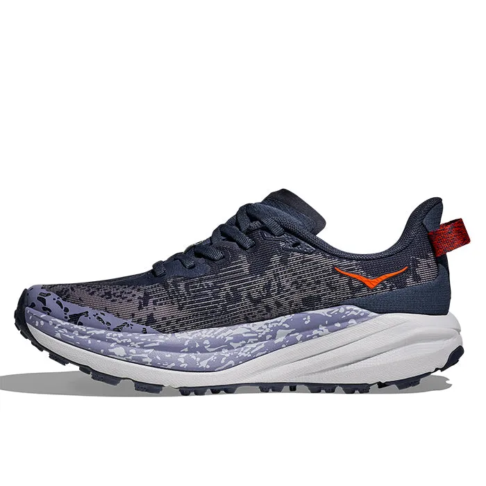 padded tongue running shoes endurance - training Womens Hoka Speedgoat 6 Wide in Nautical Dusk/Sea Ice