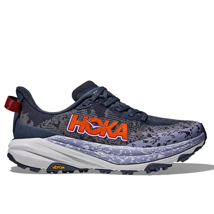 Womens Hoka Speedgoat 6 Wide in Nautical Dusk/Sea Ice waterproof - feature shoes Responsive Bounce Tech