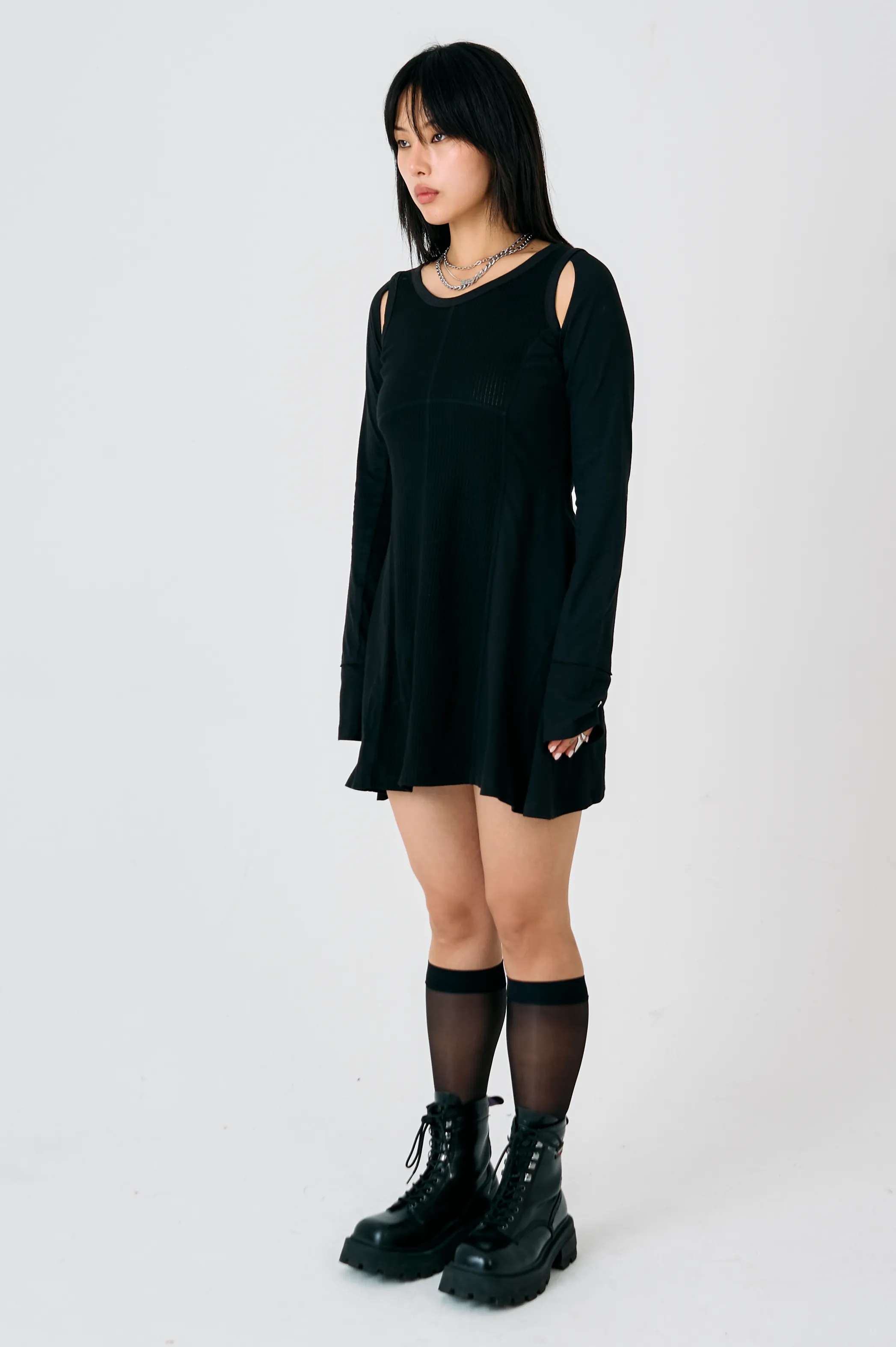 SmoothEdging Agent Cut-Out Mini Dress