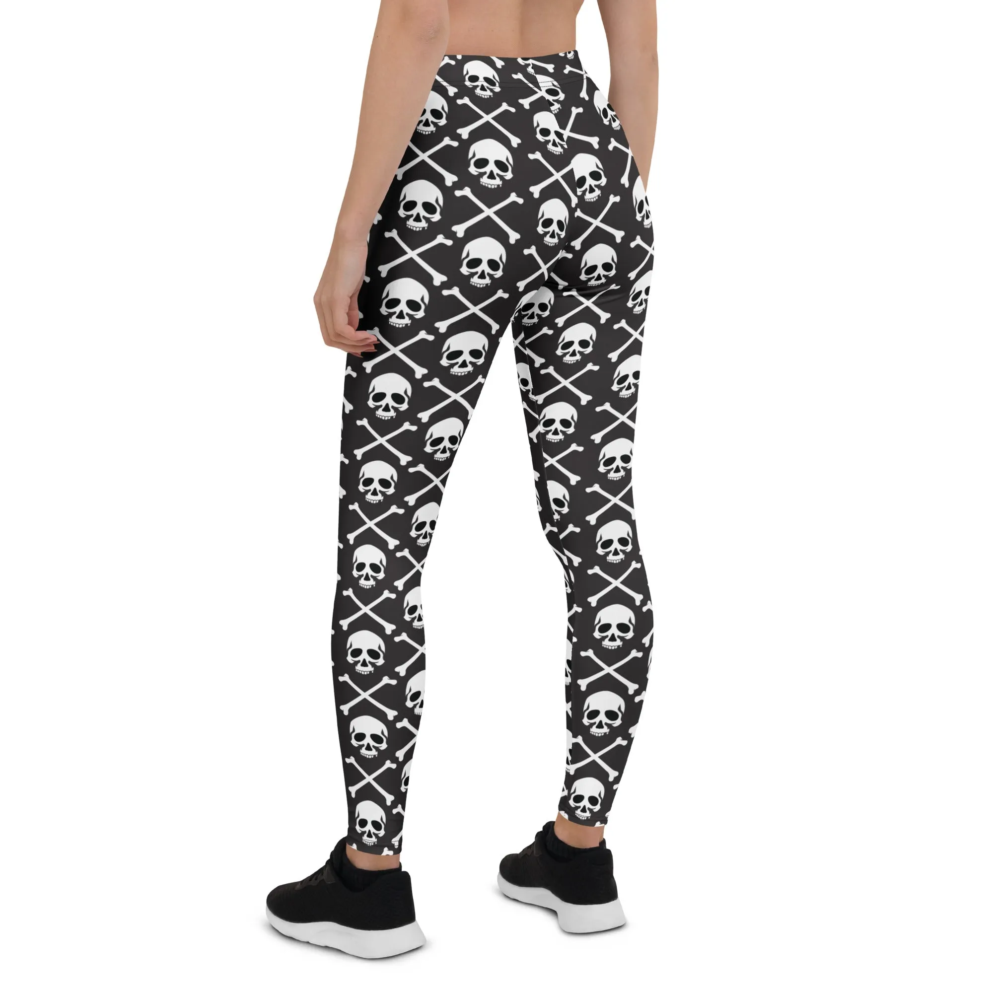 ReadyGOLF: Pirate Flag Women's All-Over Leggings Quick Move Stretch Fit Beginner Level
