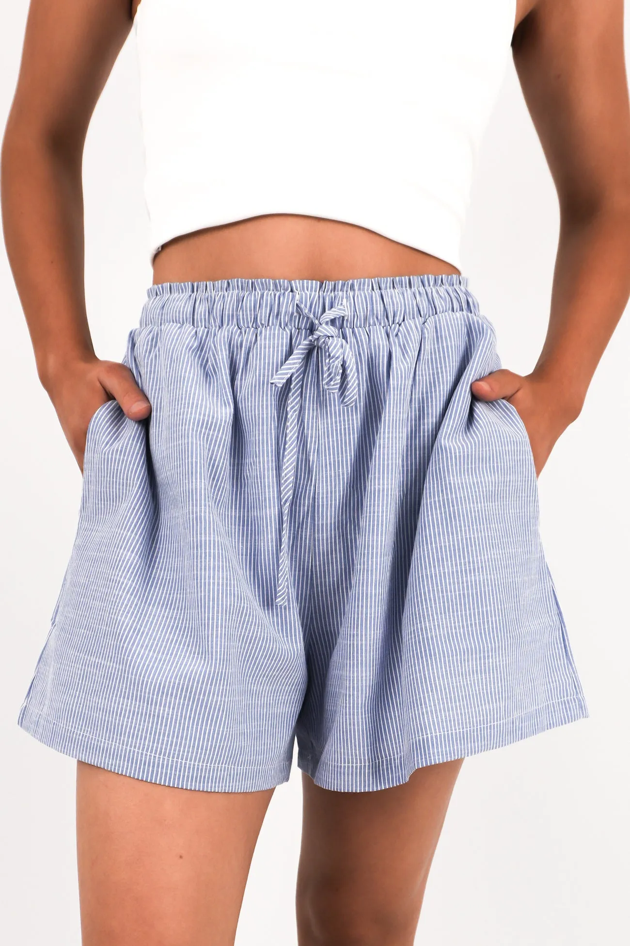 Quick Layer Wear Gabbi Short Blue Stripe
