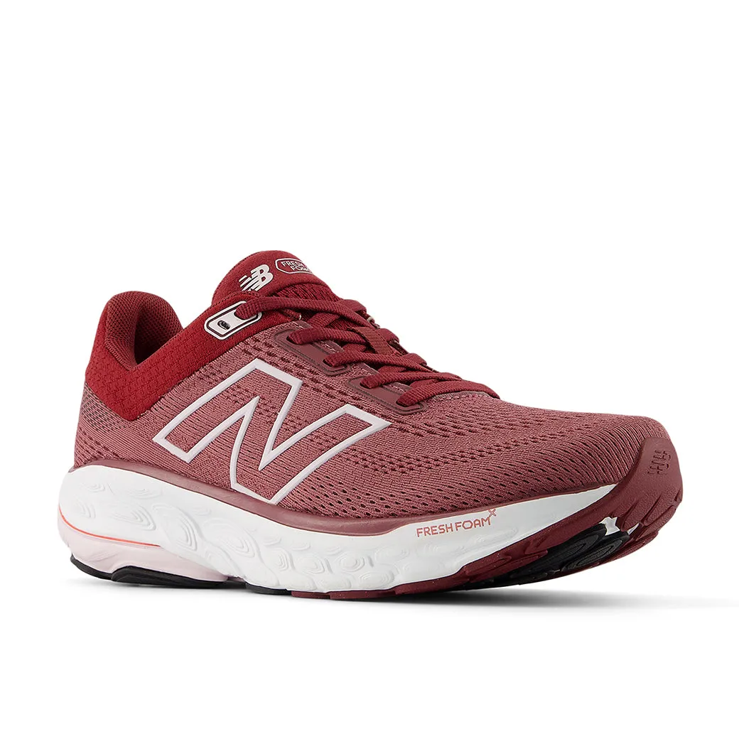 WaterResistant Kinetic Energy Transfer Womens New Balance Fresh Foam X 860v14 in Washed Burgundy/Monarch