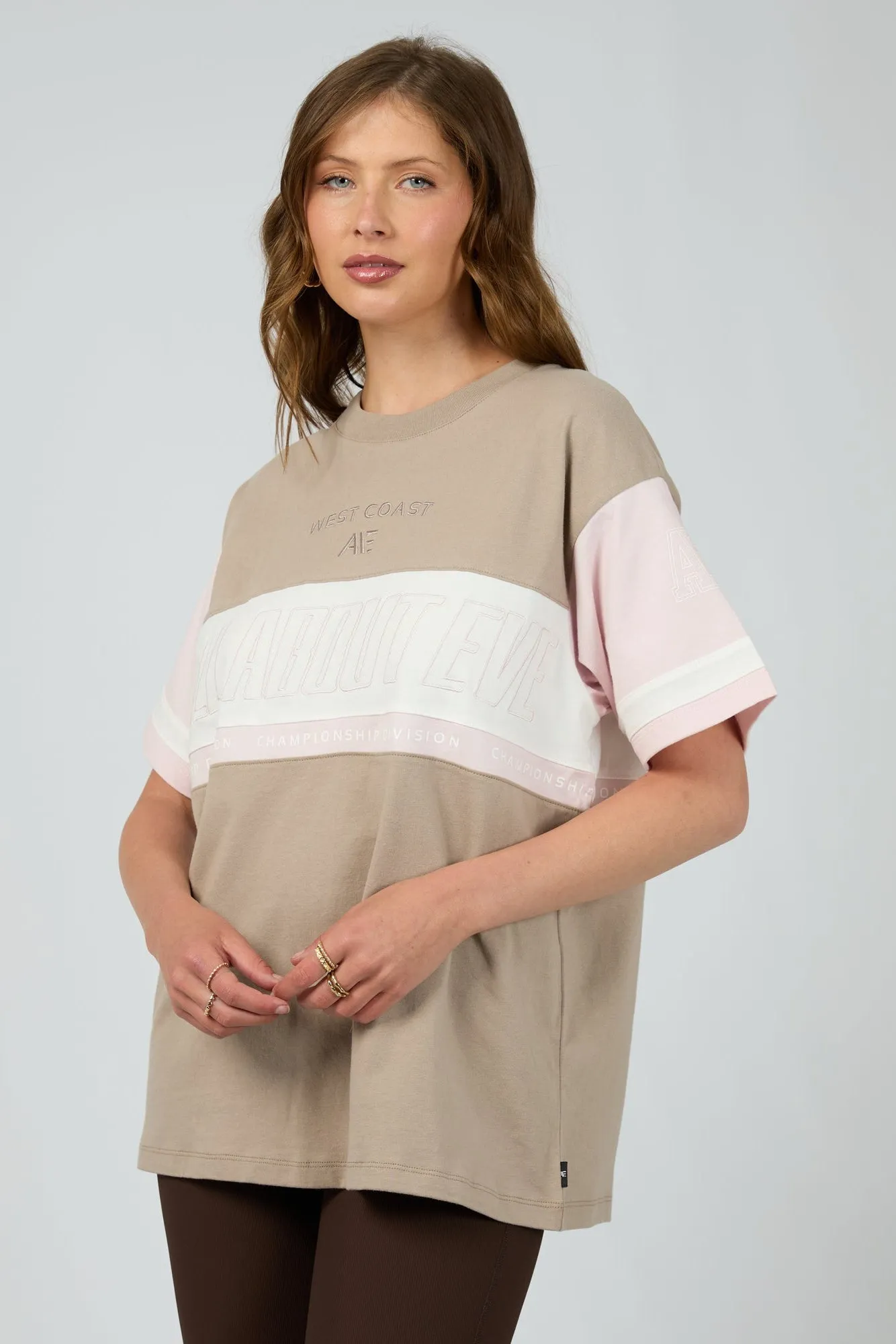 Comfortable And Trendy Light Style All About Eve Performance Relaxed Tee Stone