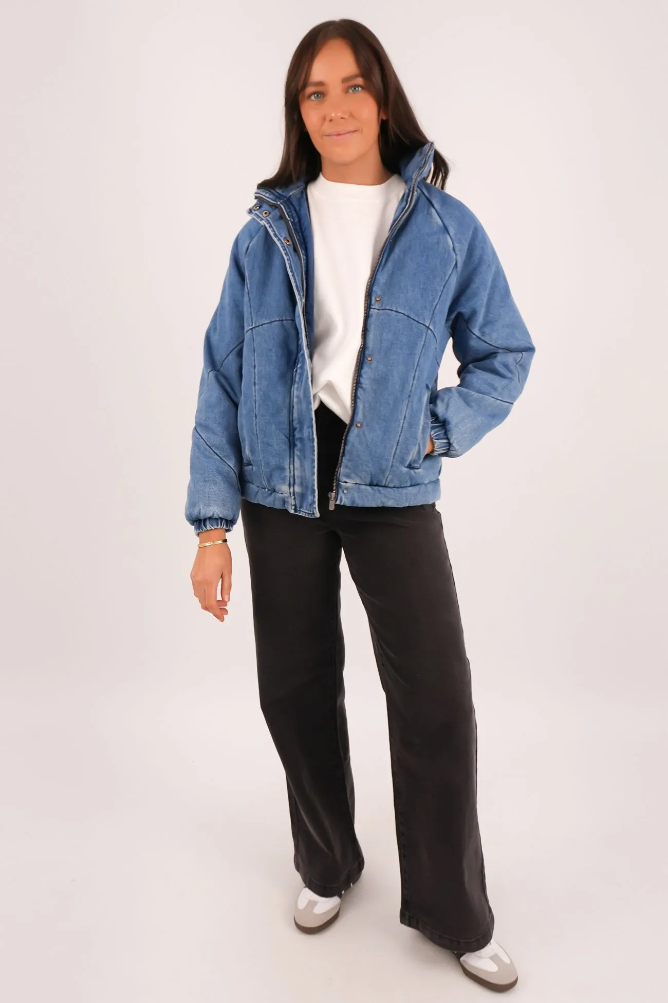 Weather Proof Modern Fit Rosalee Jacket Mid Blue