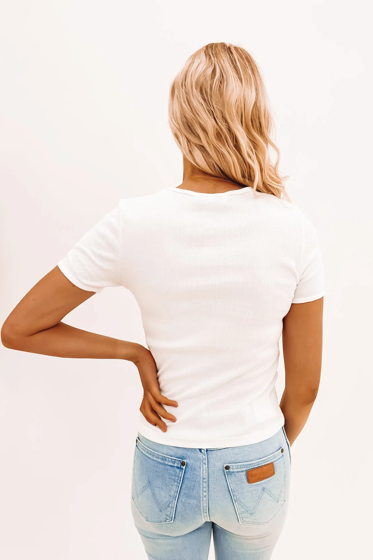 Active Layering Cozy Design Fit Baby Rib Tee White