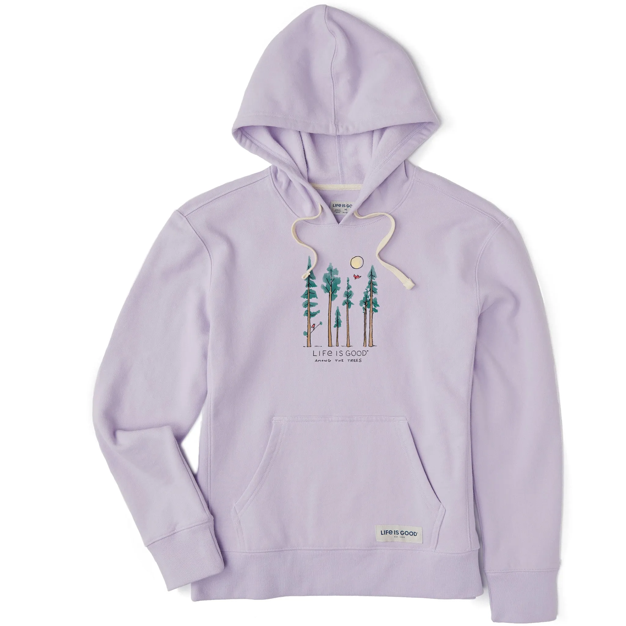 Soft Texture Women's Life is Good Among the Trees Simply True Fleece Hoodie