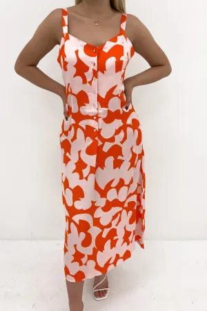 Relax Mode Calypso Dress Calypso Print Orange
