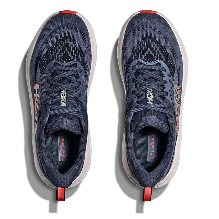 Anti Slip Outsole Technology Pressure Relief Womens Hoka Skyflow Wide in Nautical Dusk/Anchor