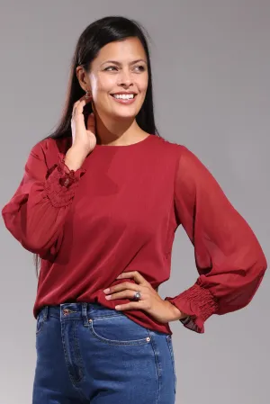 Made in Italy Chiffon Top | RUBY | 0301A1 Casual Blouse