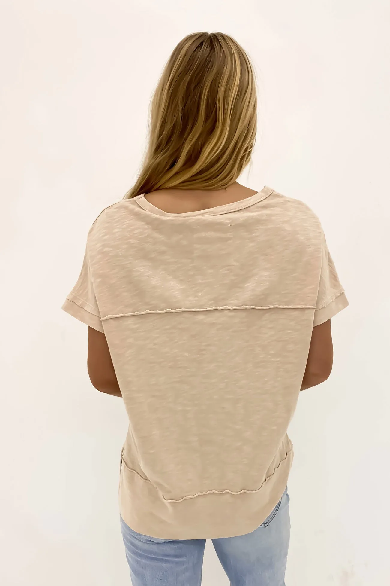 Non Iron Fabric Allison Tee Oat
