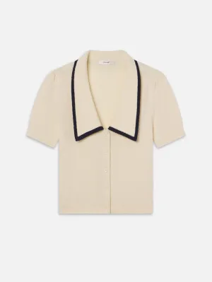 Stretch Knit Backing The Sailor Sweater -- Cream Multi