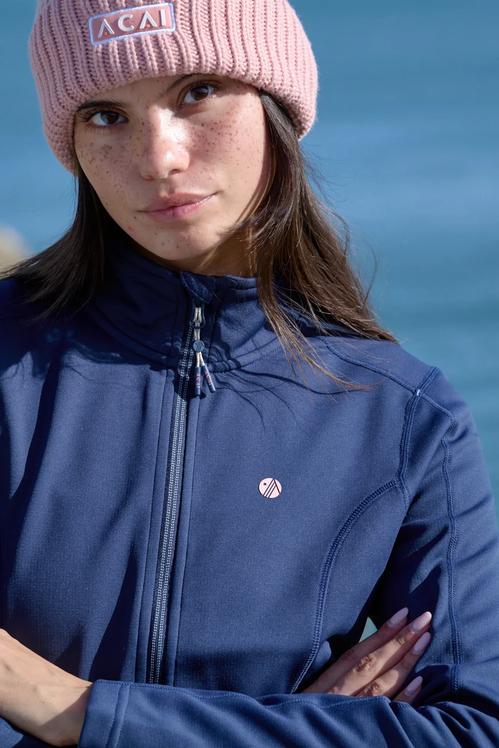 Tropical Glow Alpine Ascent Fleece - Deep Navy
