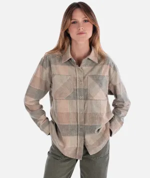 Alpine Corduroy Shirt - Mauve Stylish Layer Look