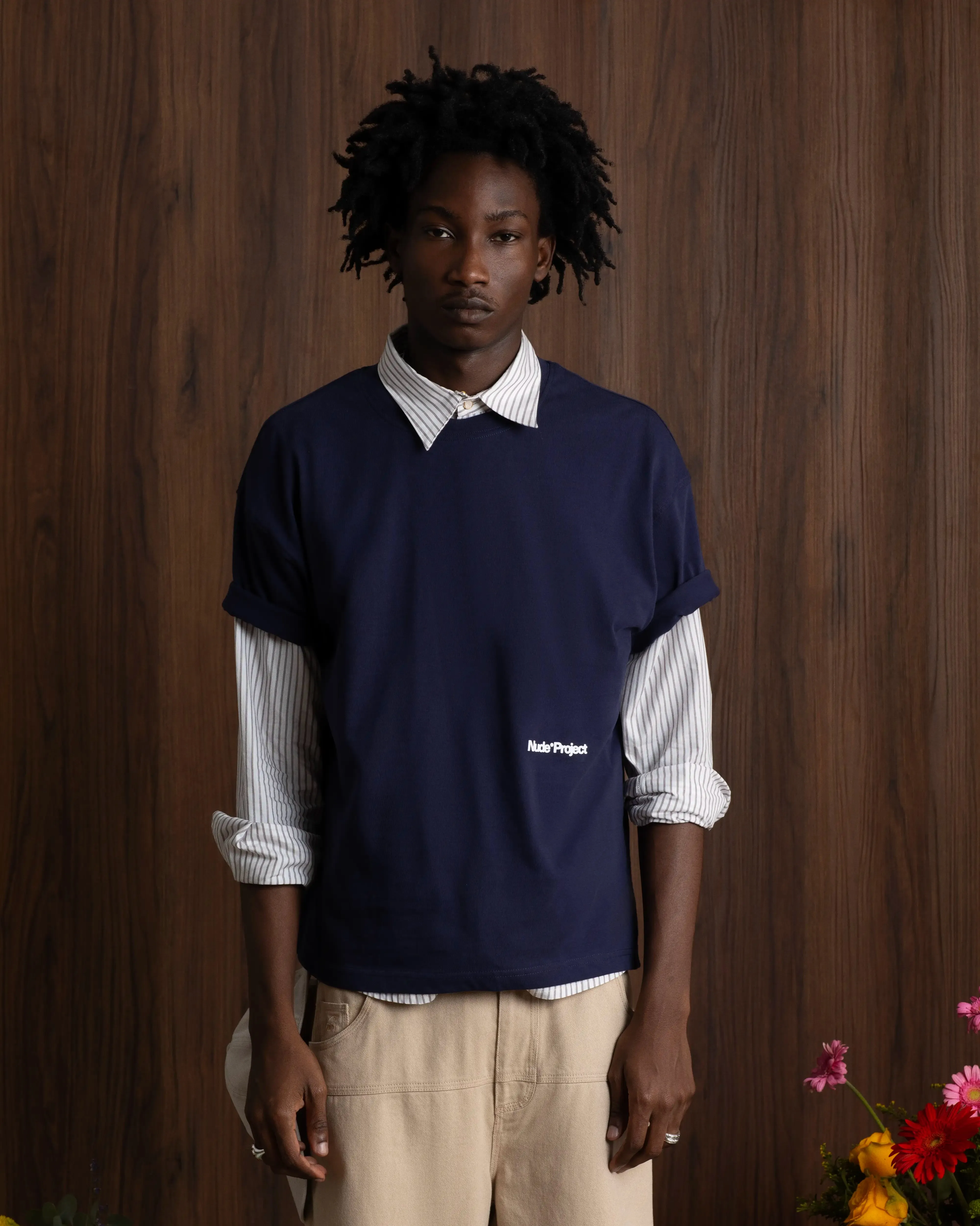 Layered Skirt Always Late Tee Navy