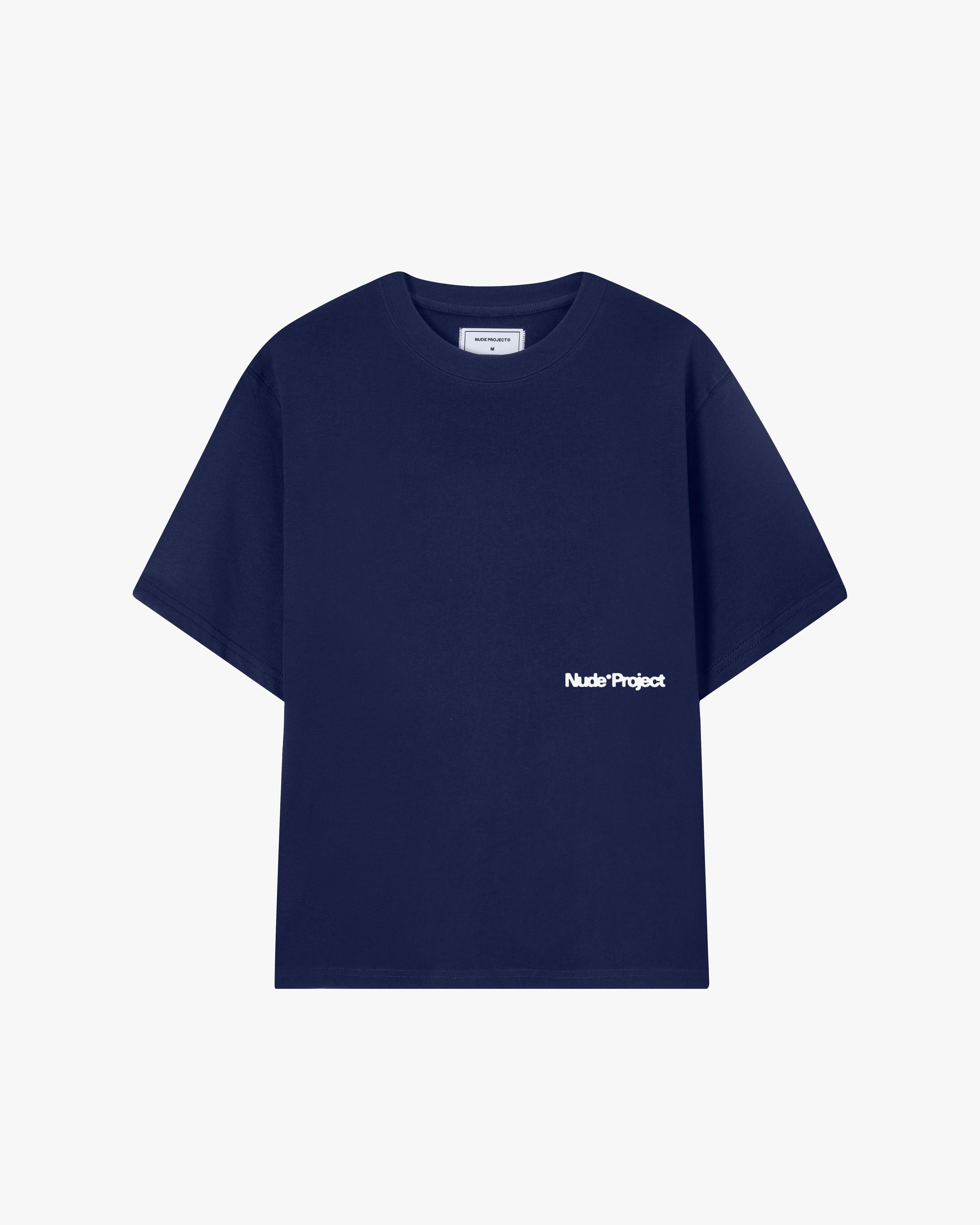 Mesh Glow SplitHemDesign Always Late Tee Navy