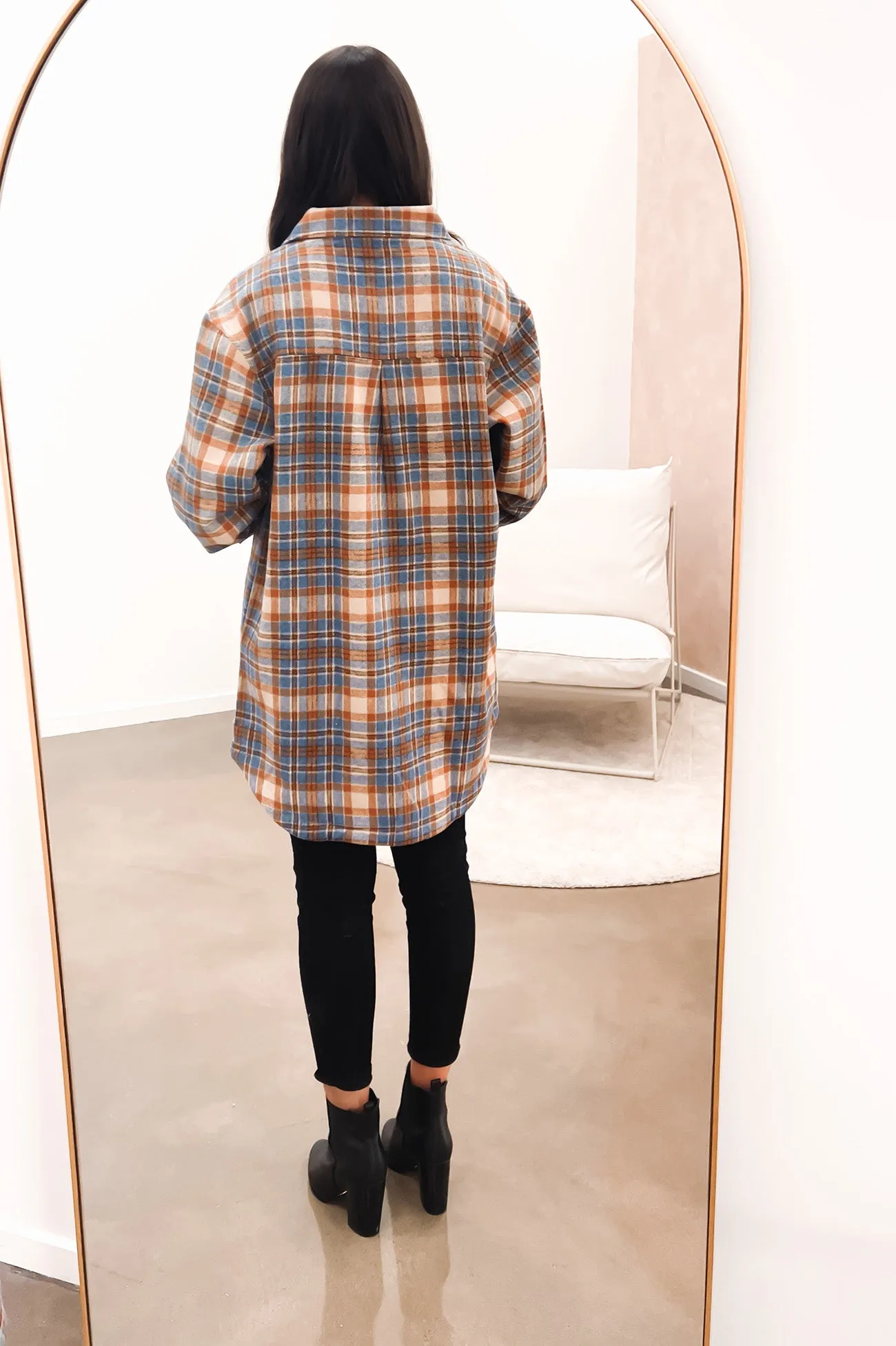 Amber Check Shacket Check Survival Use Convertible Silhouette