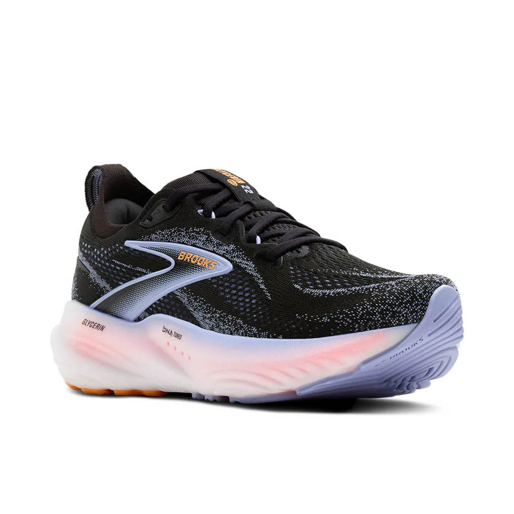 daytime running store - brand shoes Womens Brooks Running Glycerin 22 in Black/Blue Heron/Orange