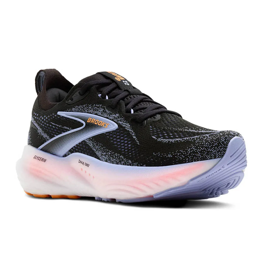 Molded TPU Stabilizer Womens Brooks Running Glycerin 22 in Black/Blue Heron/Orange