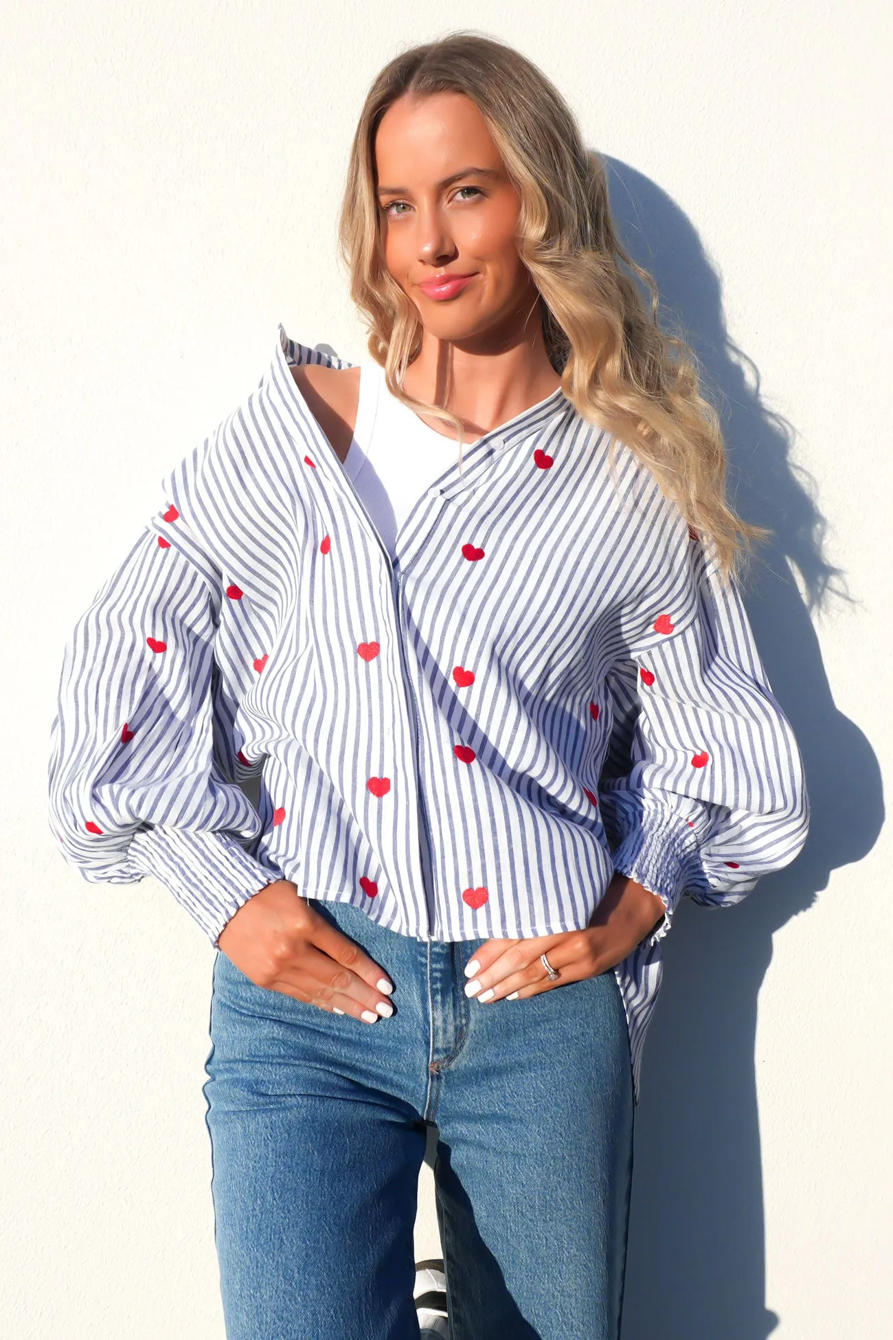 Zavier Shirt Blue Stripe Modern Fit informal gathering