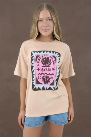 Costa Tee Beige UltraLightweight All-Day Stretch